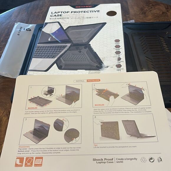 SEYMAC stock MacBook Pro 16 inch Case 2023/2022/2021 Protection Case Black - Picture 9 of 11